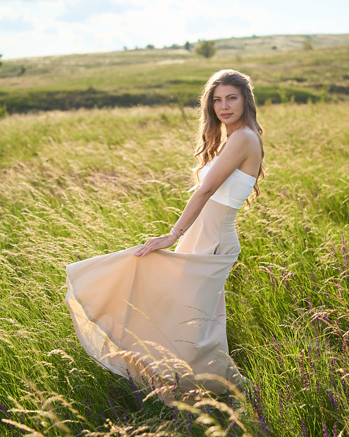 Maxi flowing skirt