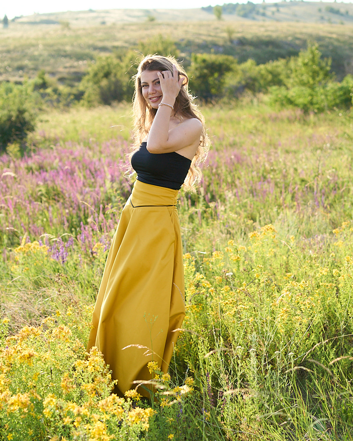 Maxi cotton skirt