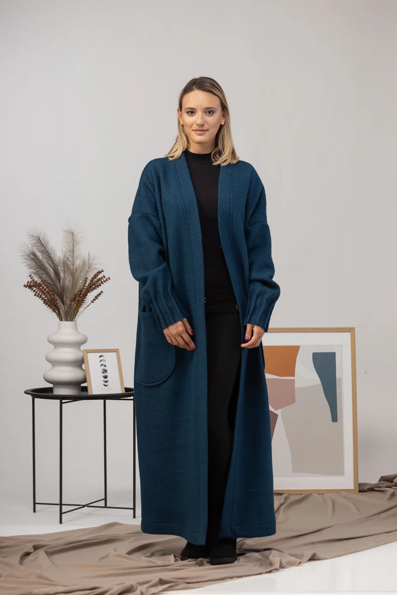 Blue maxi cardigan