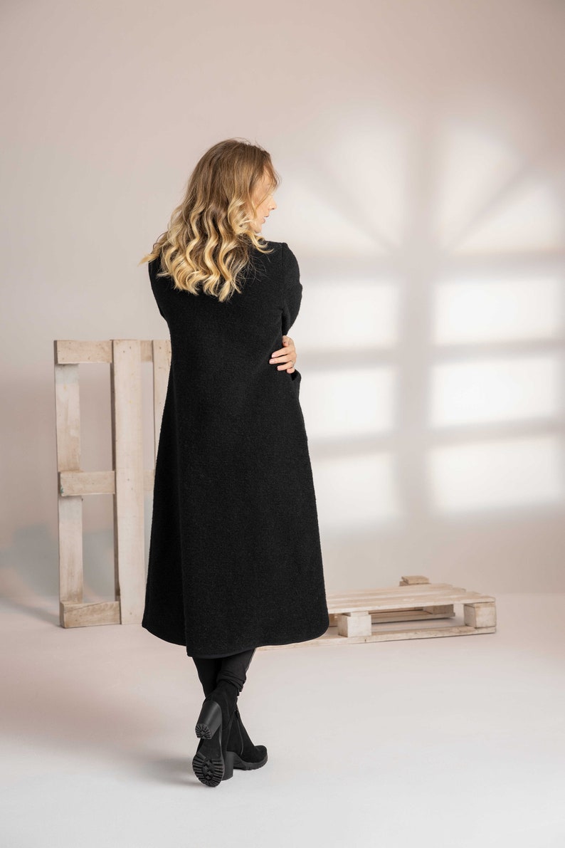 Boiled Wool Coat for Cold Weather from Nikka Place | Effortless fashion for easy living
