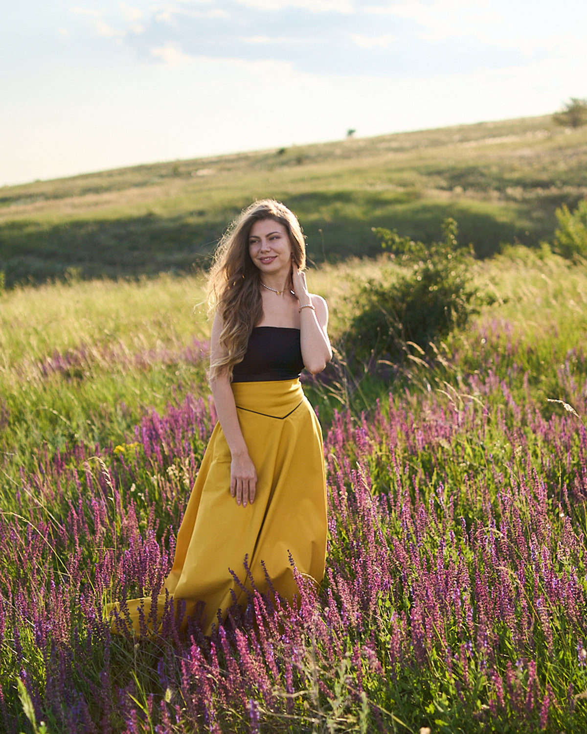 Long cotton skirt