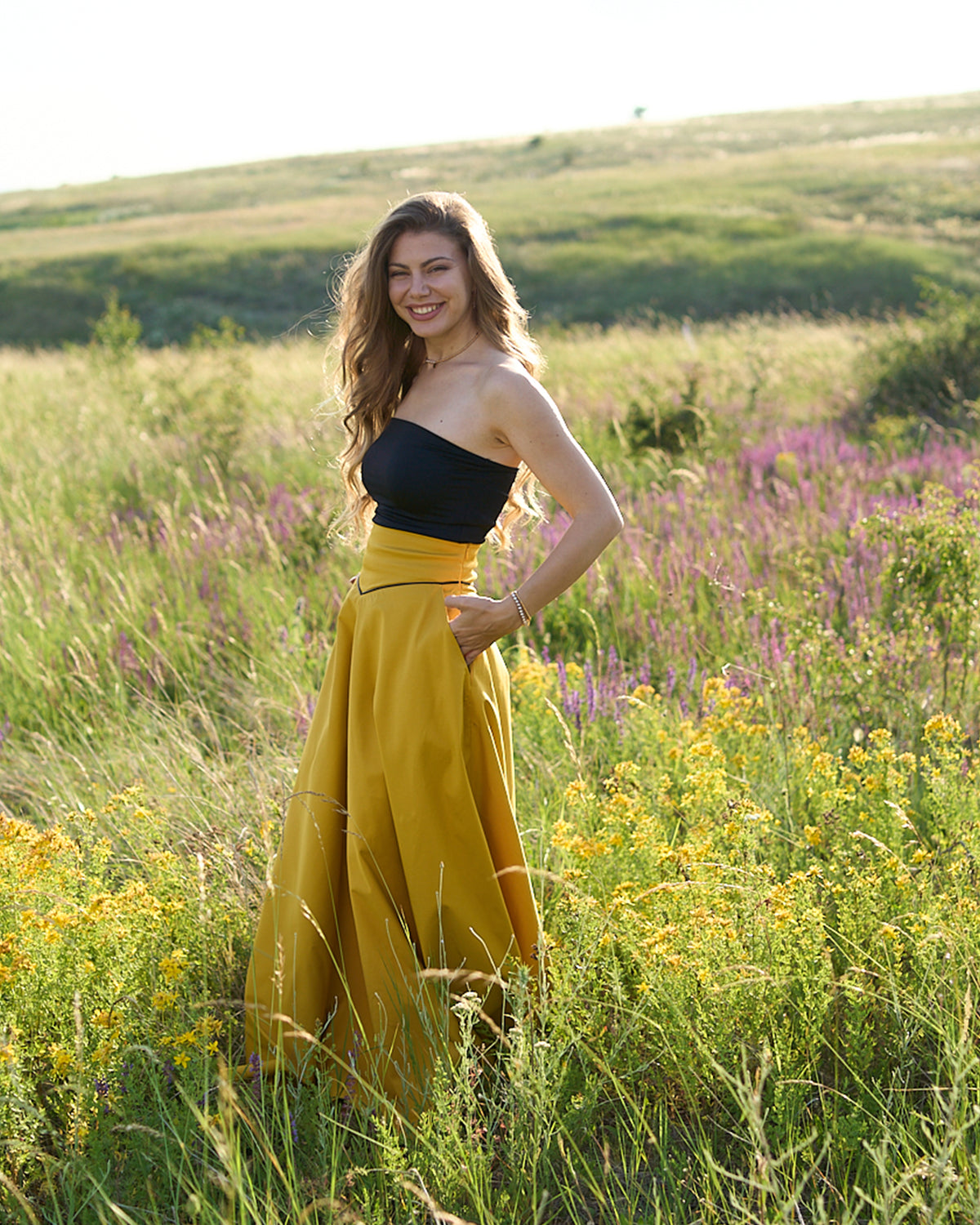 Maxi skirt side view