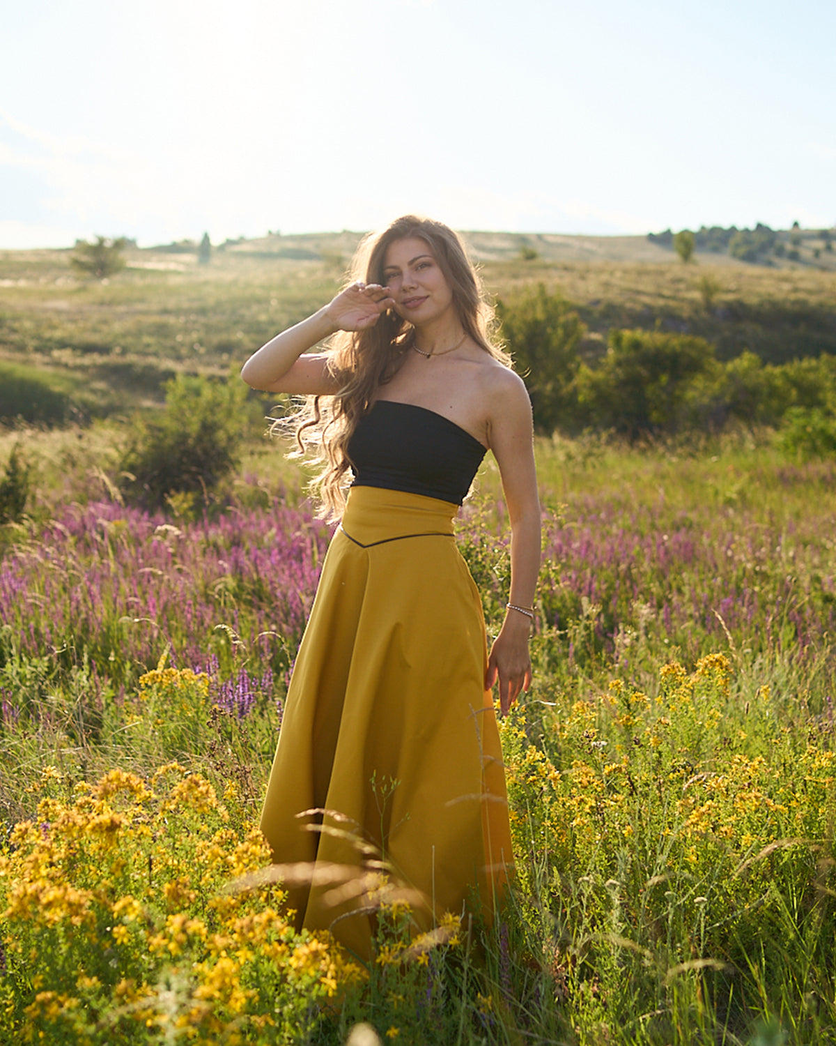 Maxi cotton skirt