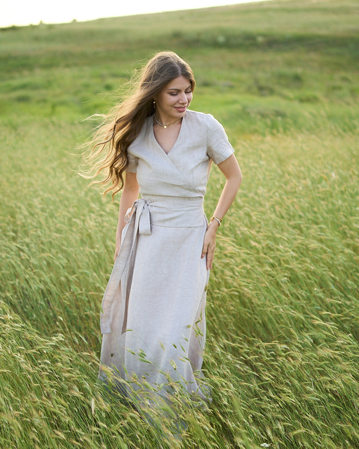 Maxi linen dress