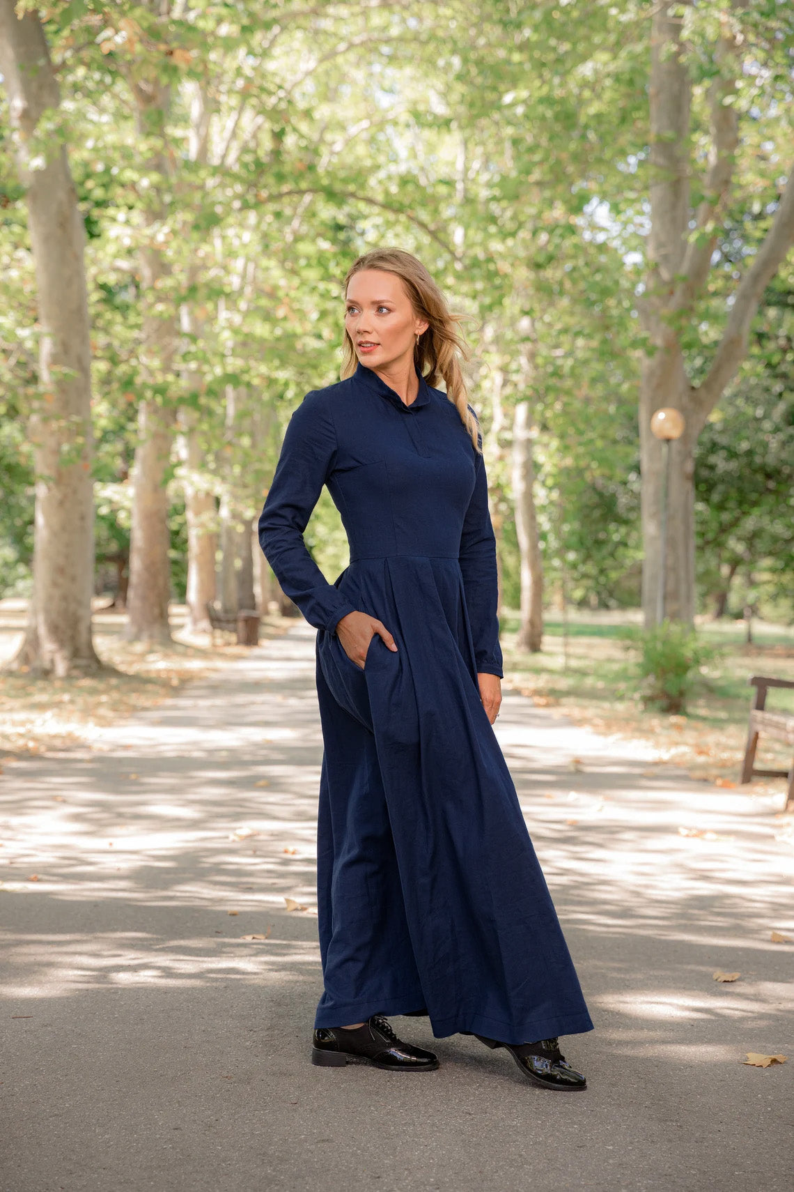 Effortless style Linen Prairie Maxi Dress - from NikkaPlace | Effortless fashion for easy living