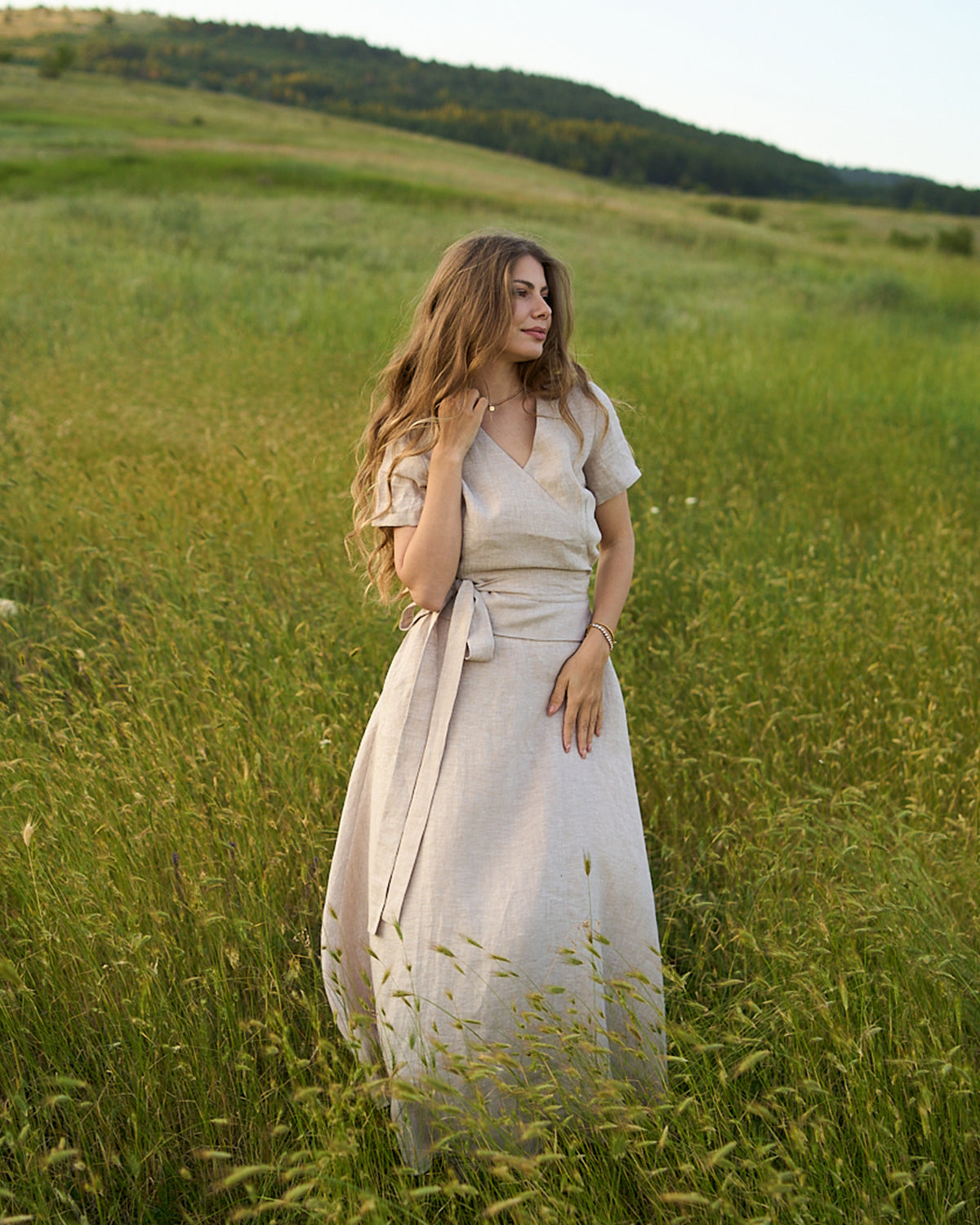 Long linen dress