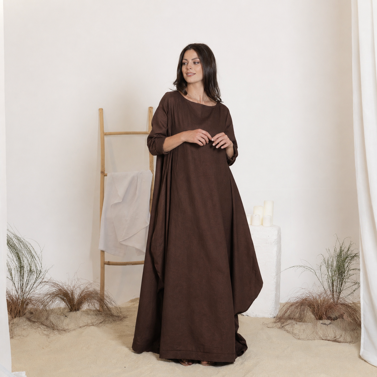 Maxi linen dress
