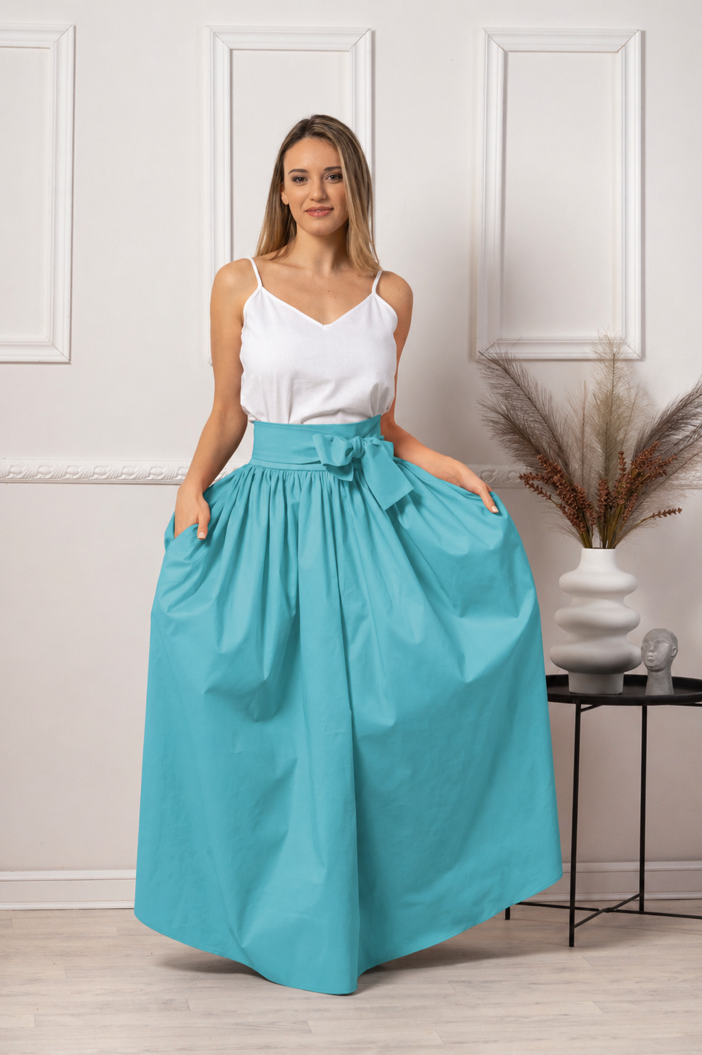 Maxi cotton skirt
