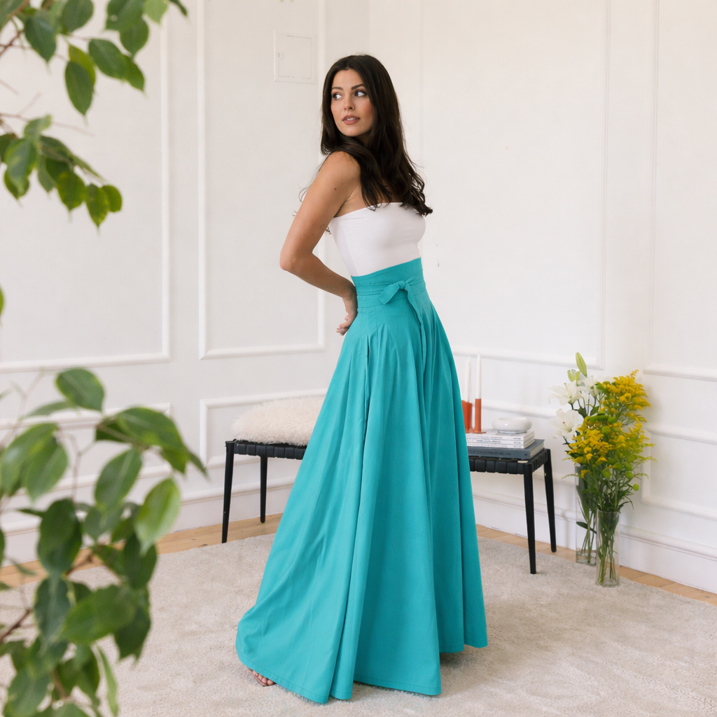 Maxi cotton skirt