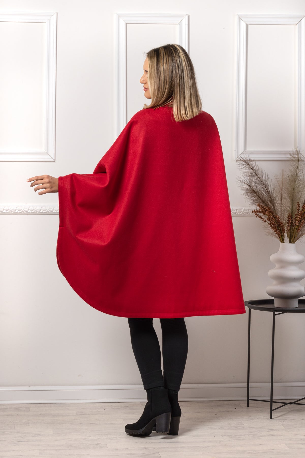 Oversized poncho cape coat