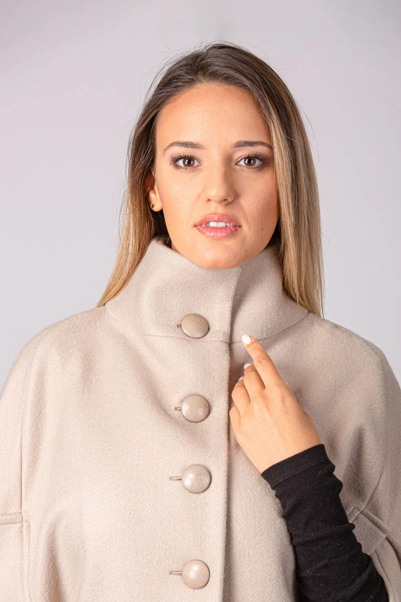 Close view of elegant poncho

