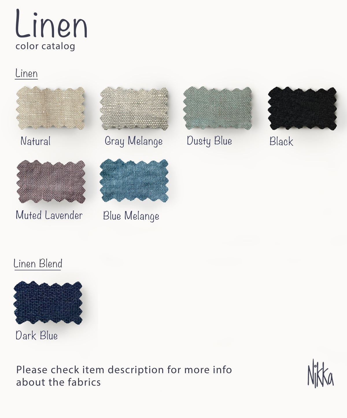 Linen color catalog