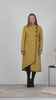 Complete design of Stylish yellow boiled wool coat in raspberry tone