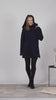 Complete design of Dark blue hooded wool cardigan