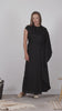Full view of Extravagant Linen Dress with Batwing sleeves