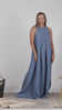 Complete design of Flowy trapeze silhouette linen dress