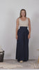 Complete design of Linen skirt with gathered waistband