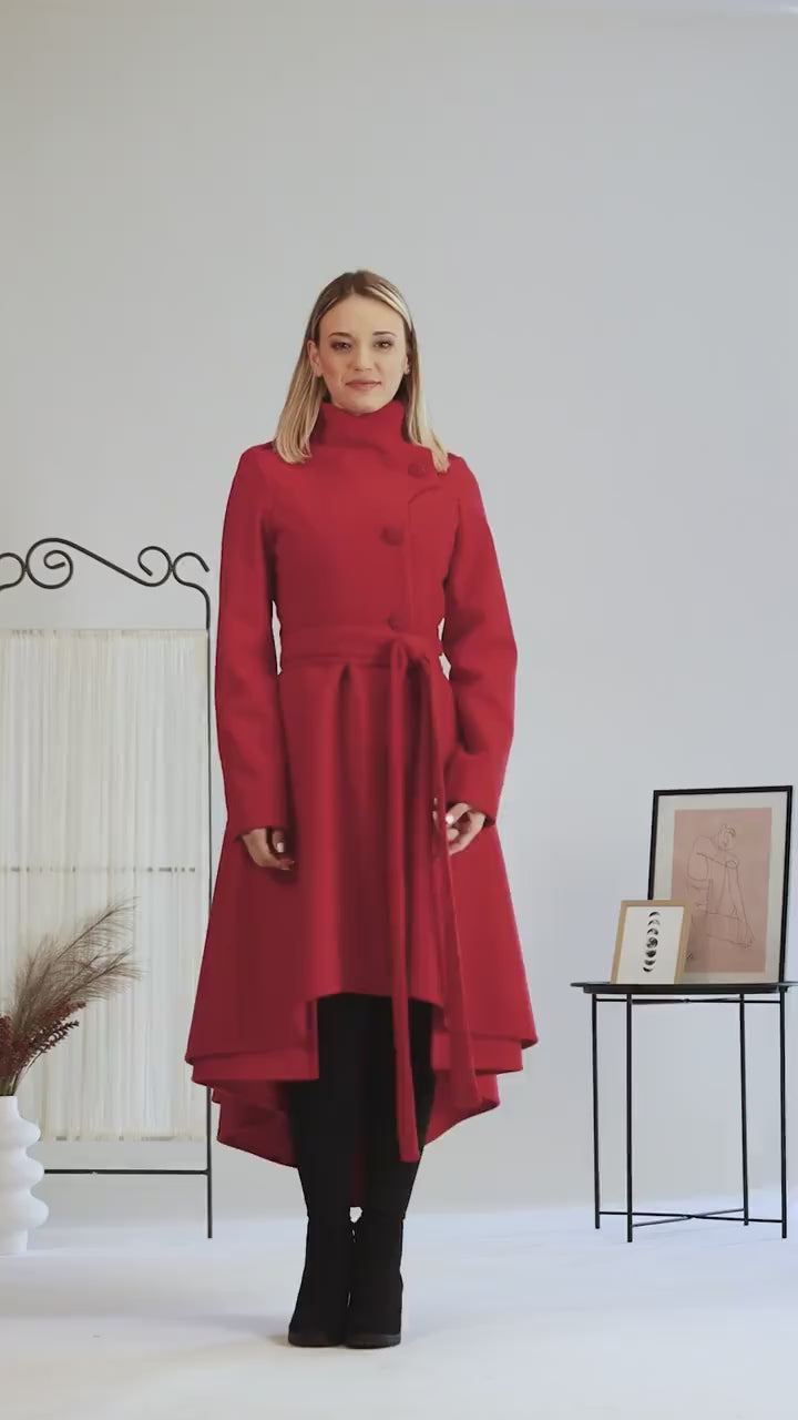 Complete design of Warm and Comfortable A-Line Coat