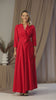 Full view of Long Sleeve Wrap Maxi Dress