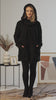 Complete design of Black Hooded Wool Cardigan 